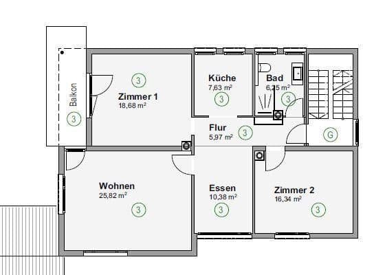 3 bedroom flat to rent, 93 m², Egartstraße 2, Leinfelden-Echterdingen 3 bedroom flat to rent, 93 m², Egartstraße 2, Leinfelden-Echterdingen