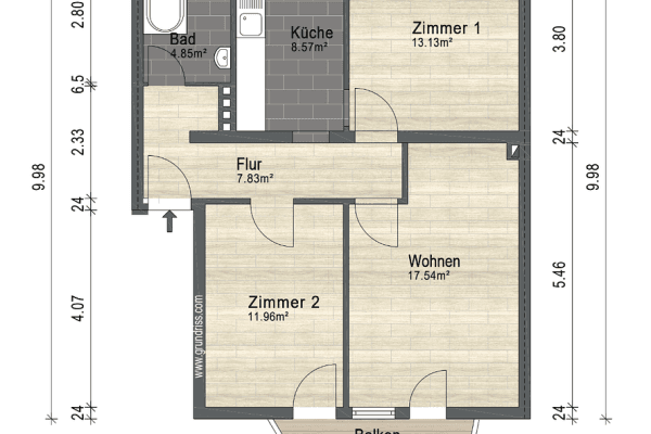 3 bedroom flat for sale, 67 m², Bremen, Bremen 3 bedroom flat for sale, 67 m², Bremen, Bremen