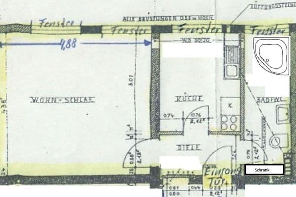 Studio flat to rent, 38 m², Holtwiesche 23, Gelsenkirchen Studio flat to rent, 38 m², Holtwiesche 23, Gelsenkirchen