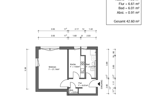 1 bedroom flat to rent, 42 m², Q1,12, Mannheim, Baden-Württemberg 1 bedroom flat to rent, 42 m², Q1,12, Mannheim, Baden-Württemberg