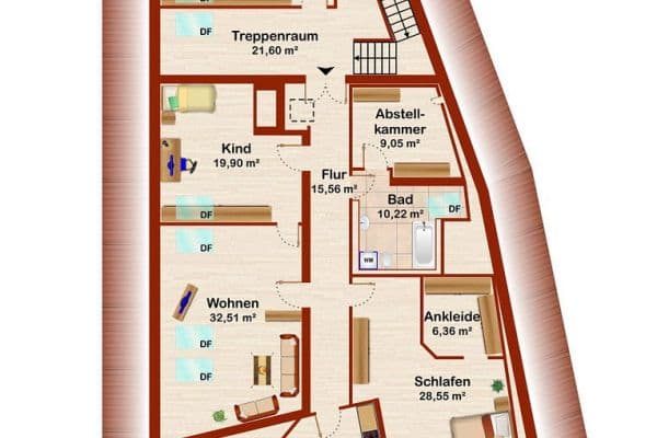4 bedroom flat to rent, 132 m², Hoferstr. 7, Gefell 4 bedroom flat to rent, 132 m², Hoferstr. 7, Gefell