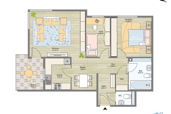 2 bedroom with open-plan kitchen flat for sale, 88 m², Otto-Schmitt-Groß-Str. 4, Bad Dürkheim 2 bedroom with open-plan kitchen flat for sale, 88 m², Otto-Schmitt-Groß-Str. 4, Bad Dürkheim