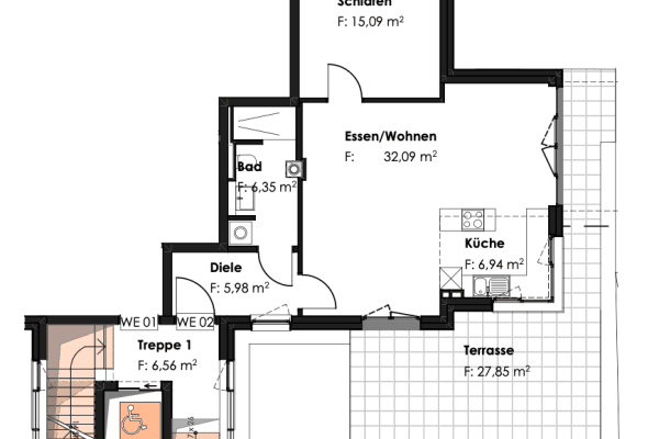 2 bedroom flat to rent, 81 m², Dorfstraße 13a, Germering, Bavaria 2 bedroom flat to rent, 81 m², Dorfstraße 13a, Germering, Bavaria