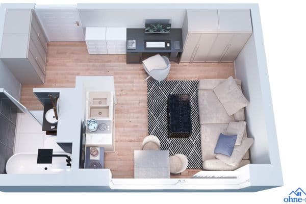 1 bedroom flat to rent, 19 m², Kreuzerweg 33, München, Bavaria 1 bedroom flat to rent, 19 m², Kreuzerweg 33, München, Bavaria