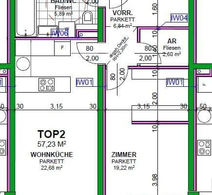 2 bedroom flat to rent, 58 m², Heiligenstädter Straße 395a, Wien, Vienna 2 bedroom flat to rent, 58 m², Heiligenstädter Straße 395a, Wien, Vienna