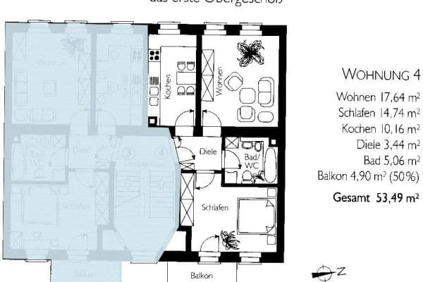 2 bedroom flat for sale, 54 m², Schachtstraße 2, Leipzig, Saxony 2 bedroom flat for sale, 54 m², Schachtstraße 2, Leipzig, Saxony