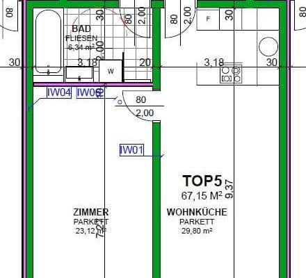 2 bedroom flat to rent, 68 m², Heiligenstädter Straße 395a, Wien, Vienna 2 bedroom flat to rent, 68 m², Heiligenstädter Straße 395a, Wien, Vienna