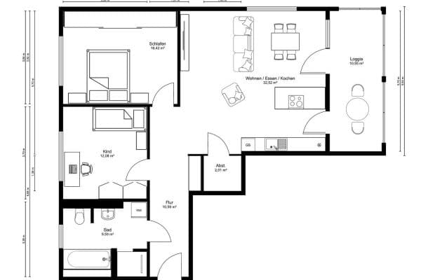3 bedroom flat to rent, 87 m², Ruselbergstraße 63, Deggendorf 3 bedroom flat to rent, 87 m², Ruselbergstraße 63, Deggendorf