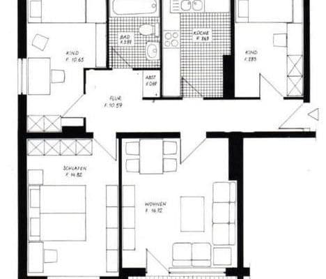 4 bedroom flat to rent, 76 m², Tilsitstraße 7, Lübeck 4 bedroom flat to rent, 76 m², Tilsitstraße 7, Lübeck