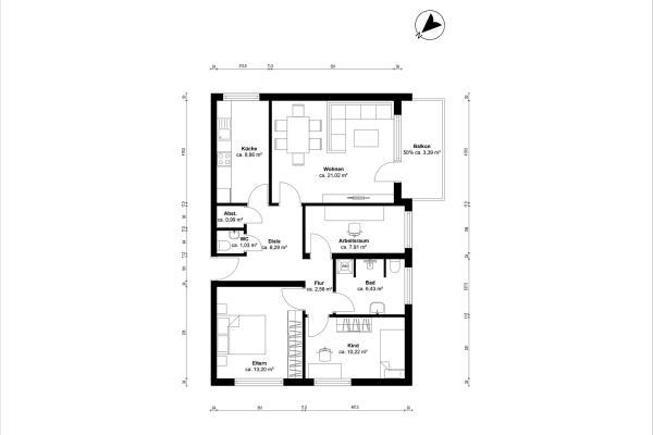 2 bedroom with open-plan kitchen flat for sale, 82 m², Olfen 2 bedroom with open-plan kitchen flat for sale, 82 m², Olfen