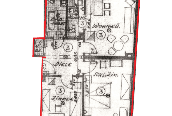 2 bedroom with open-plan kitchen flat to rent, 70 m², Oberstraße 149, Bochum 2 bedroom with open-plan kitchen flat to rent, 70 m², Oberstraße 149, Bochum