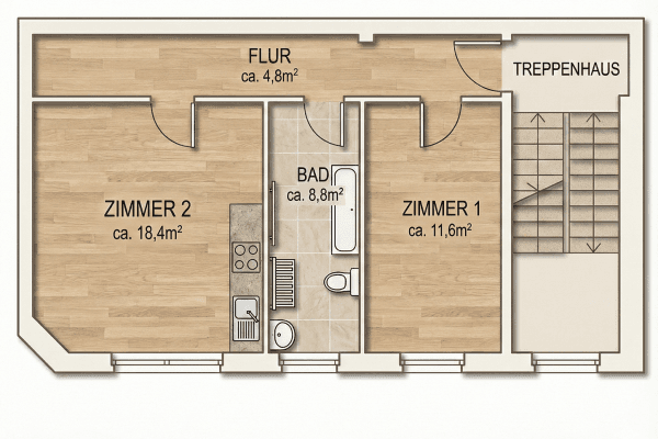 2 bedroom flat for sale, 44 m², Breite Str. 16a, Berlin, Berlin 2 bedroom flat for sale, 44 m², Breite Str. 16a, Berlin, Berlin