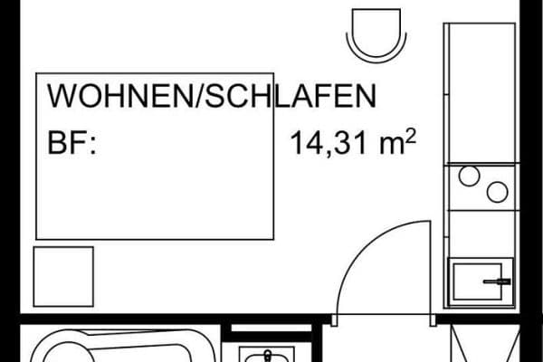 1 bedroom flat to rent, 22 m², Emil-Riedel-Straße 11, München, Bavaria 1 bedroom flat to rent, 22 m², Emil-Riedel-Straße 11, München, Bavaria