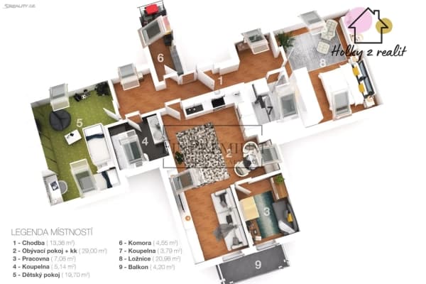 3 bedroom with open-plan kitchen flat for sale, 108 m², Lomená, Jesenice 3 bedroom with open-plan kitchen flat for sale, 108 m², Lomená, Jesenice