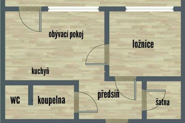 1 bedroom with open-plan kitchen flat for sale, 35 m², Revoluční, Litoměřice 1 bedroom with open-plan kitchen flat for sale, 35 m², Revoluční, Litoměřice