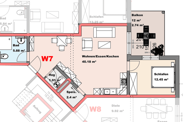 2 bedroom flat to rent, 65 m², Perlengasse 14, Kastellaun 2 bedroom flat to rent, 65 m², Perlengasse 14, Kastellaun
