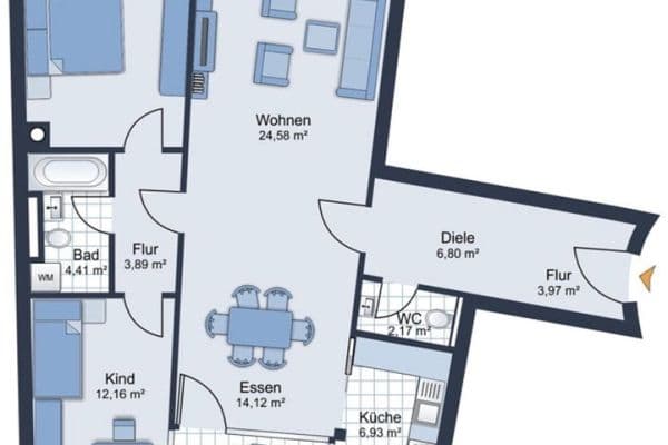 3 bedroom flat for sale, 104 m², August-Hörmann-Platz 3, Gauting, Bavaria 3 bedroom flat for sale, 104 m², August-Hörmann-Platz 3, Gauting, Bavaria