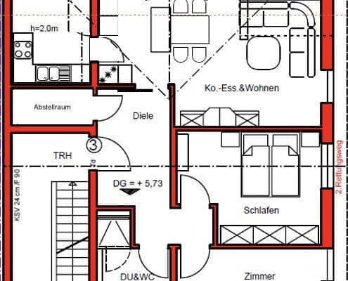 3 bedroom flat to rent, 85 m², Wiesenbach 3 bedroom flat to rent, 85 m², Wiesenbach