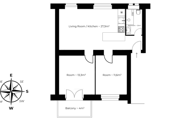3 bedroom flat for sale, 57 m², Neckarstraße 22B, Berlin 3 bedroom flat for sale, 57 m², Neckarstraße 22B, Berlin