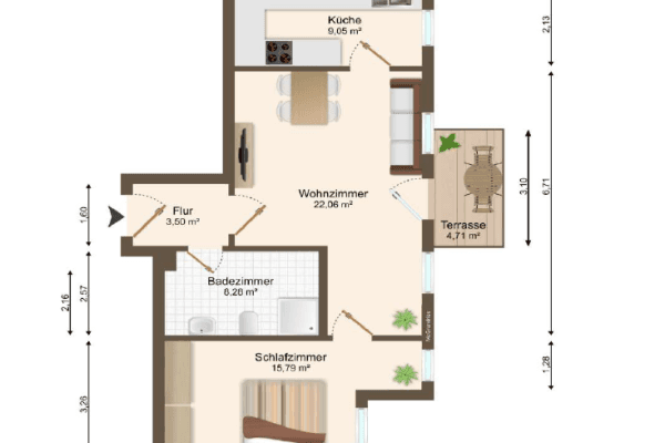 2 bedroom flat to rent, 61 m², Magdeburg, Saxony-Anhalt 2 bedroom flat to rent, 61 m², Magdeburg, Saxony-Anhalt