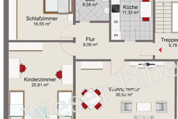 3 bedroom flat to rent, 95 m², Bremerhaven, Bremen 3 bedroom flat to rent, 95 m², Bremerhaven, Bremen