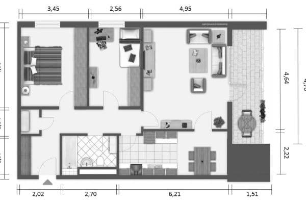 3 bedroom flat to rent, 83 m², Im Mainfeld 23, Frankfurt 3 bedroom flat to rent, 83 m², Im Mainfeld 23, Frankfurt