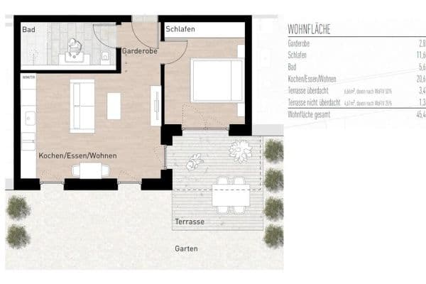 1 bedroom with open-plan kitchen flat for sale, 46 m², Theodor-Heuss-Strasse 87, Nagold 1 bedroom with open-plan kitchen flat for sale, 46 m², Theodor-Heuss-Strasse 87, Nagold