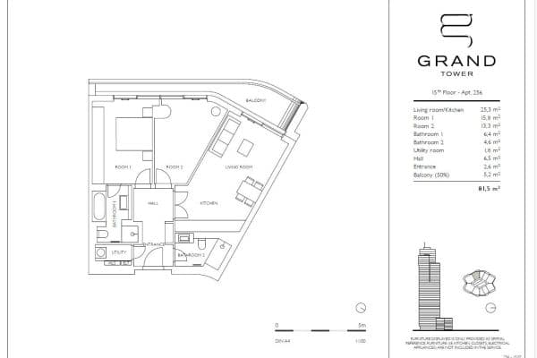 3 bedroom flat to rent, 82 m², Europa-Allee 2, Frankfurt am Main, Hesse 3 bedroom flat to rent, 82 m², Europa-Allee 2, Frankfurt am Main, Hesse