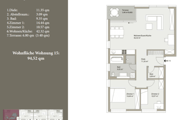 3 bedroom flat to rent, 95 m², Neubauernstraße 2d, Wildau 3 bedroom flat to rent, 95 m², Neubauernstraße 2d, Wildau