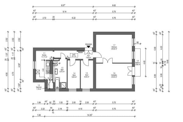 3 bedroom with open-plan kitchen flat for sale, 97 m², Treskowallee 56, Berlin, Berlin 3 bedroom with open-plan kitchen flat for sale, 97 m², Treskowallee 56, Berlin, Berlin
