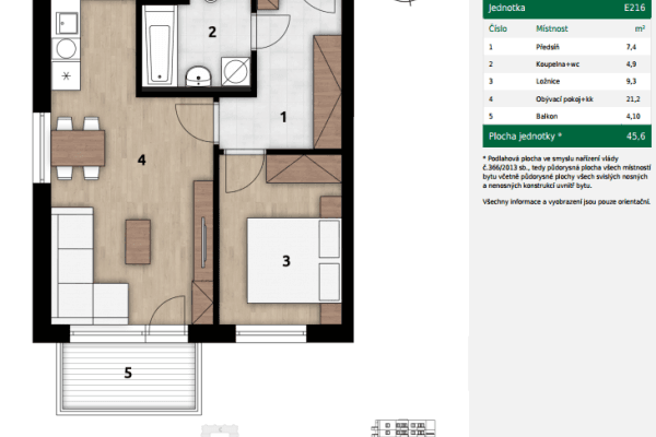 1 bedroom with open-plan kitchen flat for sale, 45 m², U Továren, Prague, Prague 1 bedroom with open-plan kitchen flat for sale, 45 m², U Továren, Prague, Prague