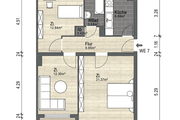 3 bedroom flat to rent, 67 m², Hischestraße 5, Hanover, Lower Saxony 3 bedroom flat to rent, 67 m², Hischestraße 5, Hanover, Lower Saxony
