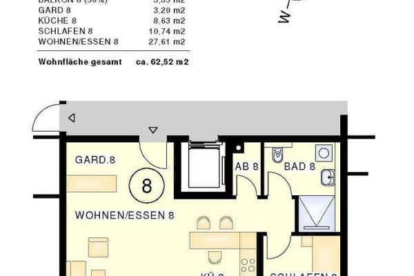 1 bedroom with open-plan kitchen flat to rent, 63 m², Tumringerstr. 242, Lörrach 1 bedroom with open-plan kitchen flat to rent, 63 m², Tumringerstr. 242, Lörrach