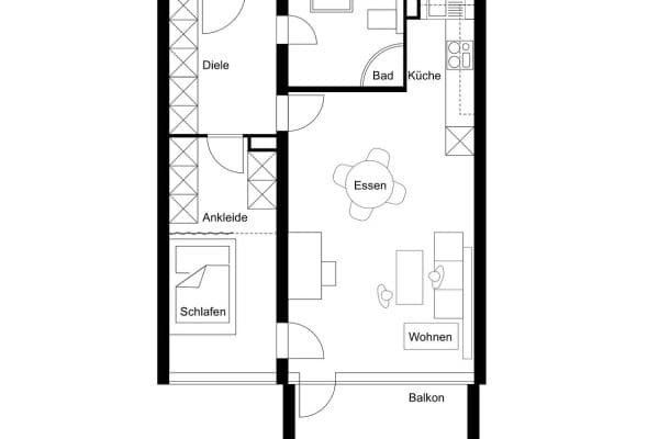 2 bedroom flat to rent, 54 m², Wilhelm-Busch-Weg 3, Flein 2 bedroom flat to rent, 54 m², Wilhelm-Busch-Weg 3, Flein