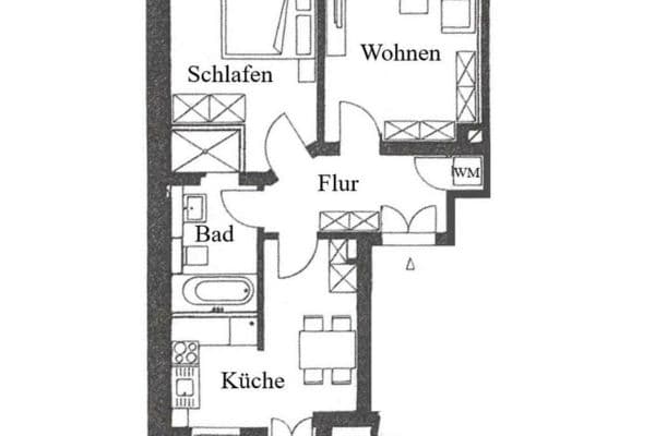 2 bedroom flat to rent, 58 m², Engelsdorfer Straße, Leipzig 2 bedroom flat to rent, 58 m², Engelsdorfer Straße, Leipzig