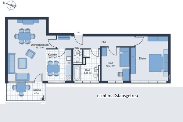 3 bedroom flat to rent, 106 m², Wiedenhof 1, Haan 3 bedroom flat to rent, 106 m², Wiedenhof 1, Haan