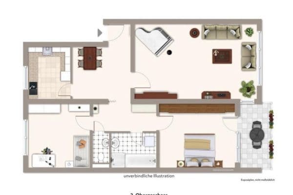 2 bedroom with open-plan kitchen flat to rent, 91 m², Backnang, Baden-Württemberg 2 bedroom with open-plan kitchen flat to rent, 91 m², Backnang, Baden-Württemberg