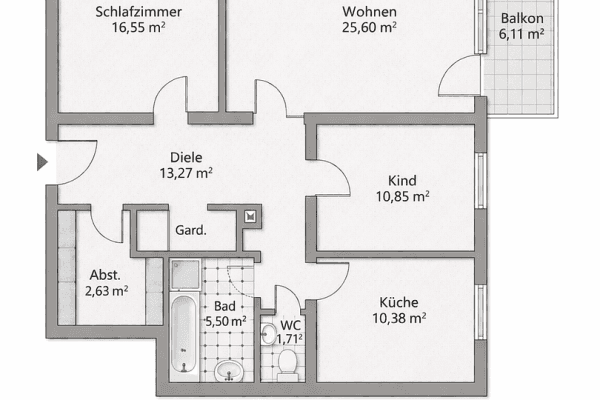 3 bedroom flat to rent, 93 m², Backnang, Baden-Württemberg 3 bedroom flat to rent, 93 m², Backnang, Baden-Württemberg