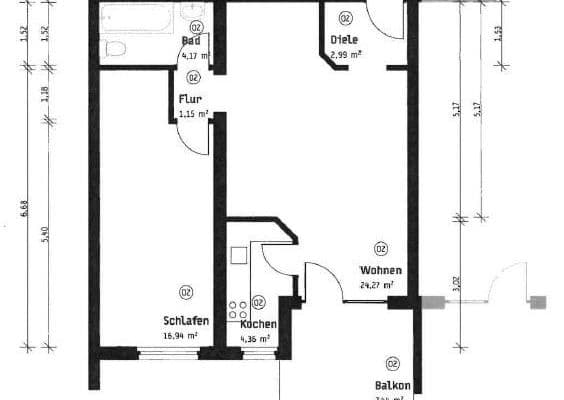 2 bedroom flat to rent, 58 m², Goethestraße 23, Radeberg 2 bedroom flat to rent, 58 m², Goethestraße 23, Radeberg