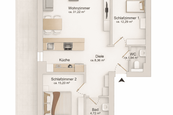 3 bedroom flat for sale, 81 m², Saseler Chaussee 4a, Hamburg, Hamburg 3 bedroom flat for sale, 81 m², Saseler Chaussee 4a, Hamburg, Hamburg