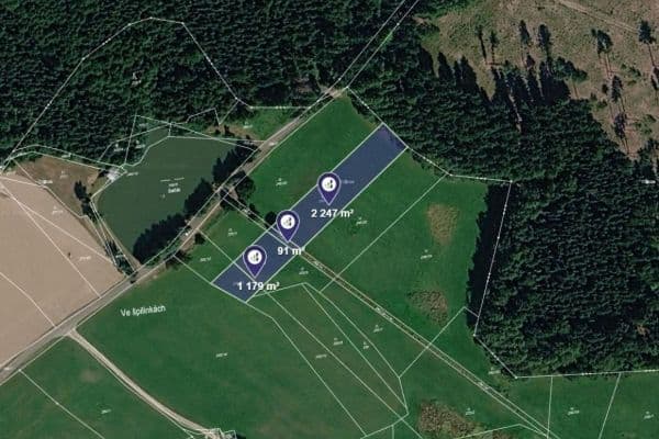 plot for sale, 879 m², Třebětín plot for sale, 879 m², Třebětín