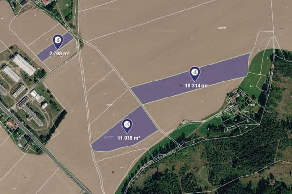 plot for sale, 8,263 m², Třebětín plot for sale, 8,263 m², Třebětín