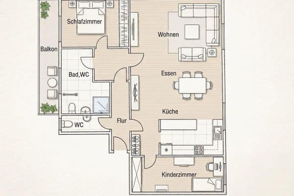 3 bedroom flat for sale, 108 m², Heidter Berg, Wuppertal 3 bedroom flat for sale, 108 m², Heidter Berg, Wuppertal