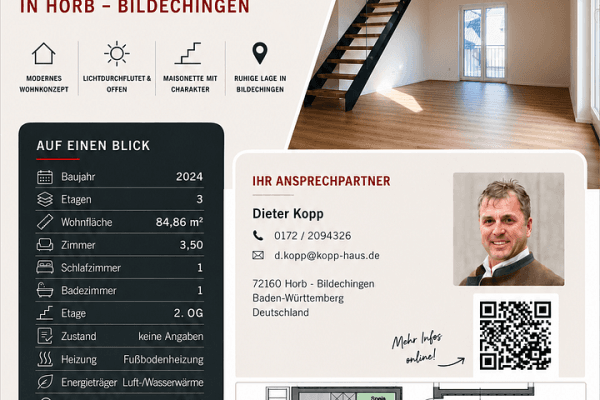 2 bedroom with open-plan kitchen flat for sale, 85 m², Horb am Neckar 2 bedroom with open-plan kitchen flat for sale, 85 m², Horb am Neckar