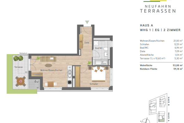 2 bedroom flat to rent, 54 m², Neufahrn, Bavaria 2 bedroom flat to rent, 54 m², Neufahrn, Bavaria