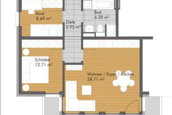 3 bedroom flat to rent, 76 m², Usastraße 22, Bad Nauheim 3 bedroom flat to rent, 76 m², Usastraße 22, Bad Nauheim