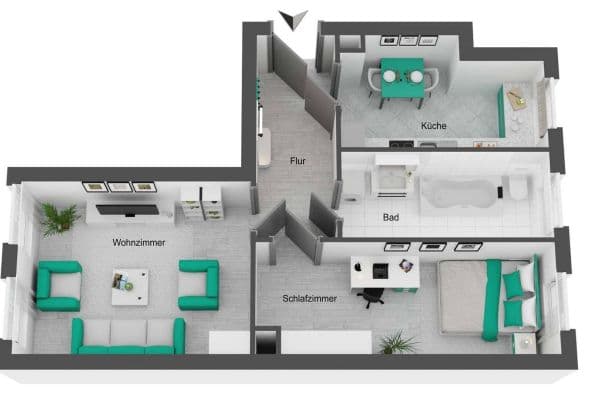 2 bedroom flat to rent, 52 m², Leipzig, Saxony 2 bedroom flat to rent, 52 m², Leipzig, Saxony