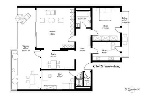 2 bedroom with open-plan kitchen flat for sale, 101 m², Am See, haar, Bavaria 2 bedroom with open-plan kitchen flat for sale, 101 m², Am See, haar, Bavaria