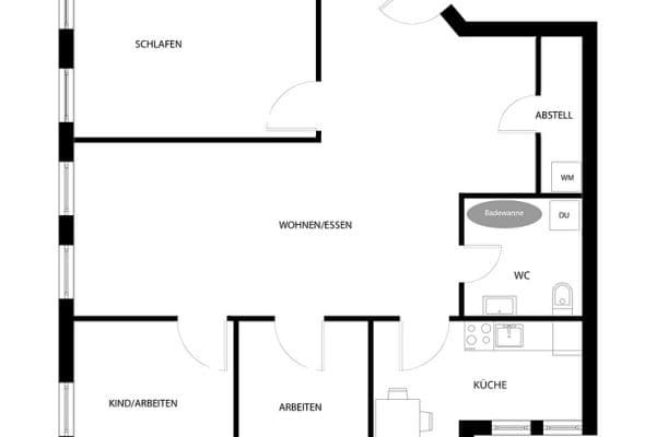 3 bedroom with open-plan kitchen flat to rent, 96 m², Ilsfeld 3 bedroom with open-plan kitchen flat to rent, 96 m², Ilsfeld