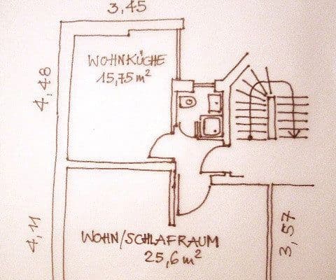 2 bedroom flat to rent, 45 m², Guaitastrasse, Aachen, North Rhine-Westphalia 2 bedroom flat to rent, 45 m², Guaitastrasse, Aachen, North Rhine-Westphalia